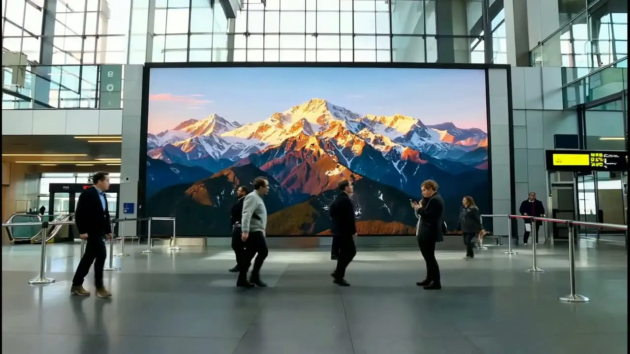 Station concourse cinematic opening frame